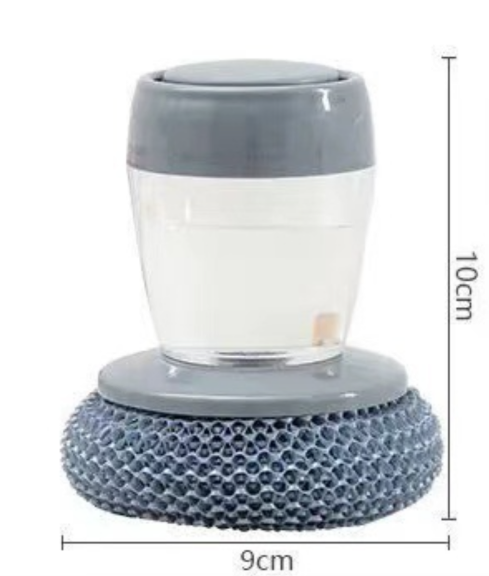 Kitchen Soap Dispensing Palm Brush Cleaner Push-type Brush Kitchen Detergent Tools