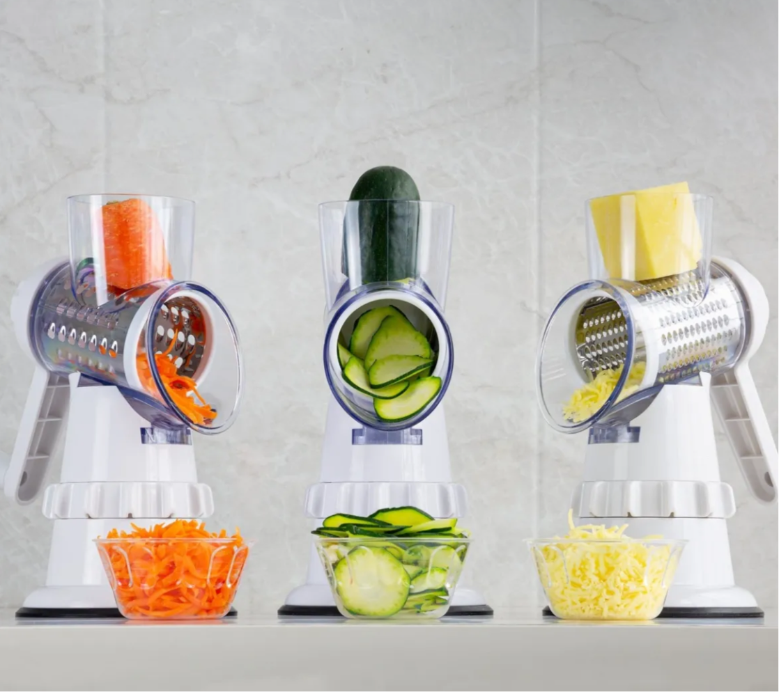 3 In 1 Vegetable Slicer Manual Kitchen Accessories Grater For Vegetable Cutter Round Chopper Mandolin Shredder Potato Home Kitchen Supplies Kitchen Gadgets