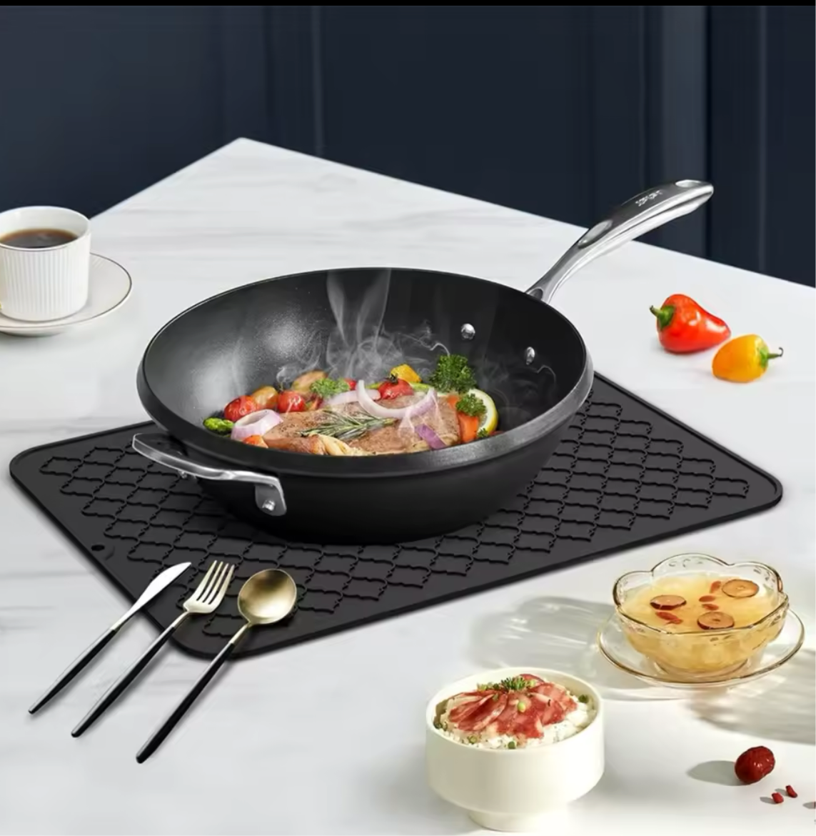 Drying Mat,Kitchen Mat Silicone Dish Drying Mat-Kitchen Dish Drying Pad Heat Resistant Mat-Kitchen Gadgets Kitchen Accessories K