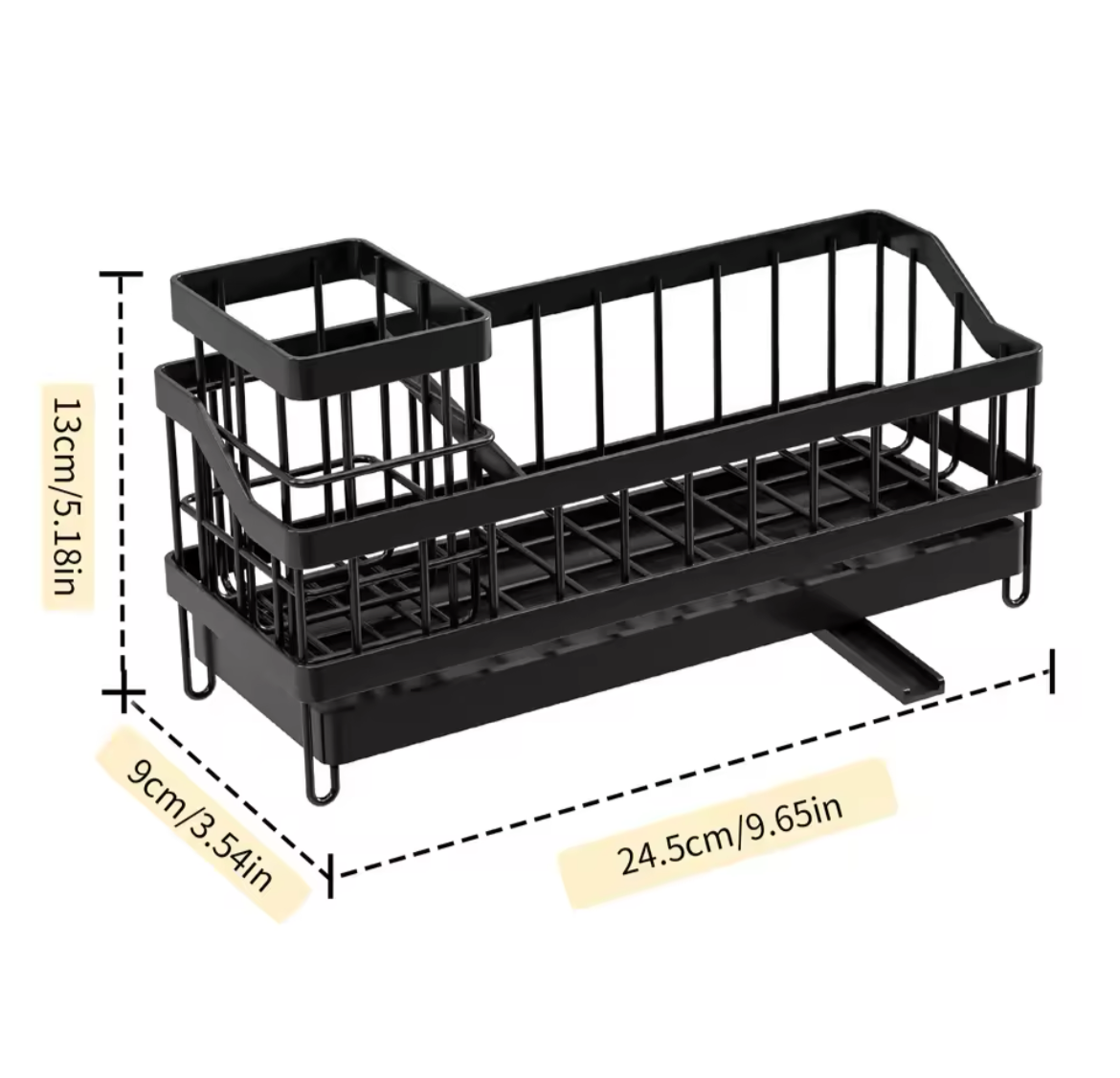 1PC,Kitchen Sink  Organizer, Rustproof Non-Slip Soap Dish Dispenser Brush, Sponge Holder For Kitchen Sink, Kitchen Organization