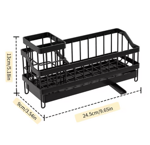 1PC,Kitchen Sink  Organizer, Rustproof Non-Slip Soap Dish Dispenser Brush, Sponge Holder For Kitchen Sink, Kitchen Organization