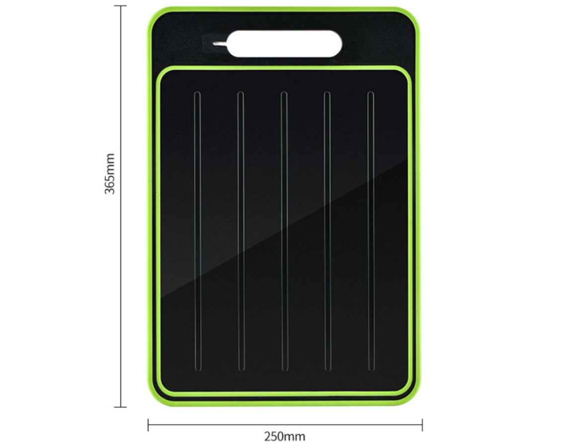 4 in 1 Defrosting Board Tray Miracle Melt Double As Cutting Board with Grater, Sharpener,Double Sided Chopping Board Thaw Meat