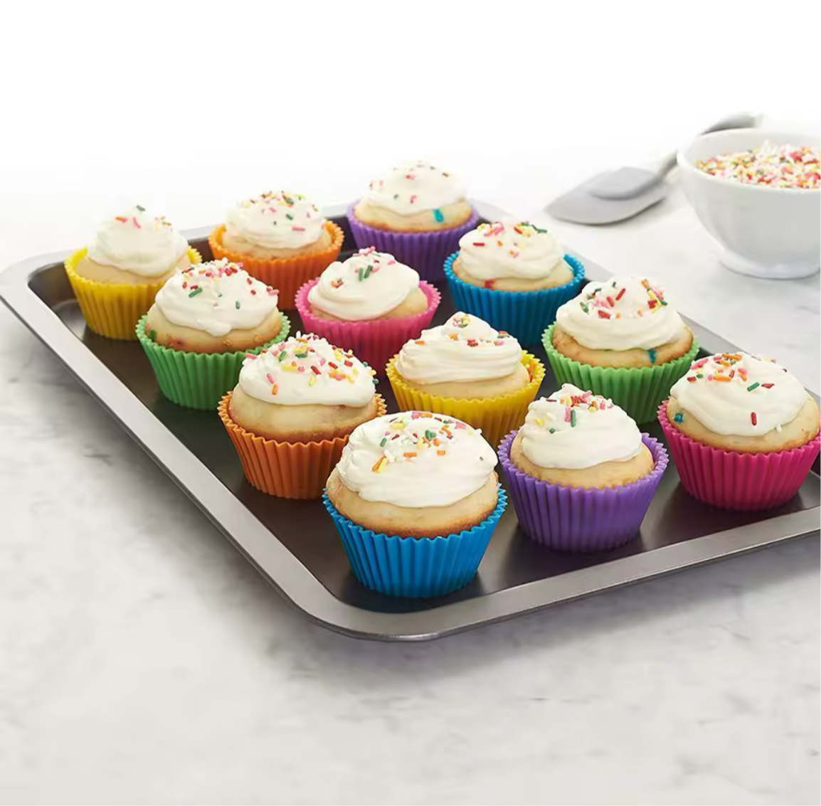 Silicone Cake Mold Round Shaped Muffin Cupcake Baking Molds Kitchen Cooking Bakeware Maker DIY Cake Decorating Tools Accessories