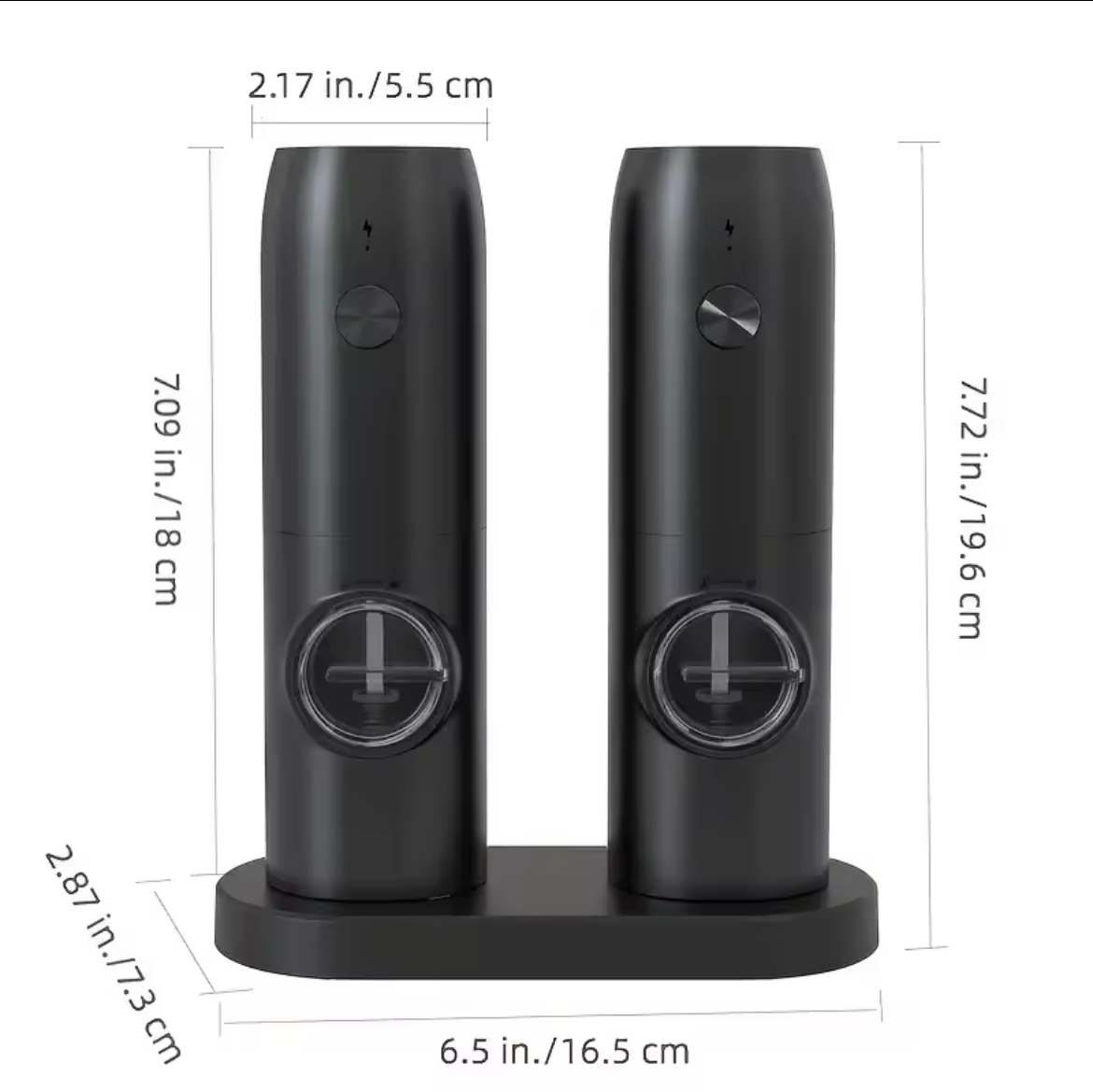 Automatic Pepper Grinder Salt And Pepper Grinder USB Rechargeable Adjustable Coarseness Spice Mill With LED Light Kitchen Tool Jo