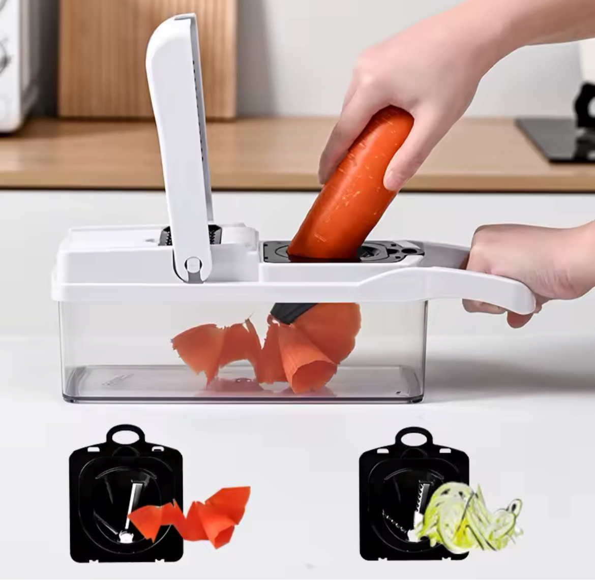 26 piece set of multifunctional vegetable slicer, household planer, kitchen cutting utensil, onion slicer, diced and diced