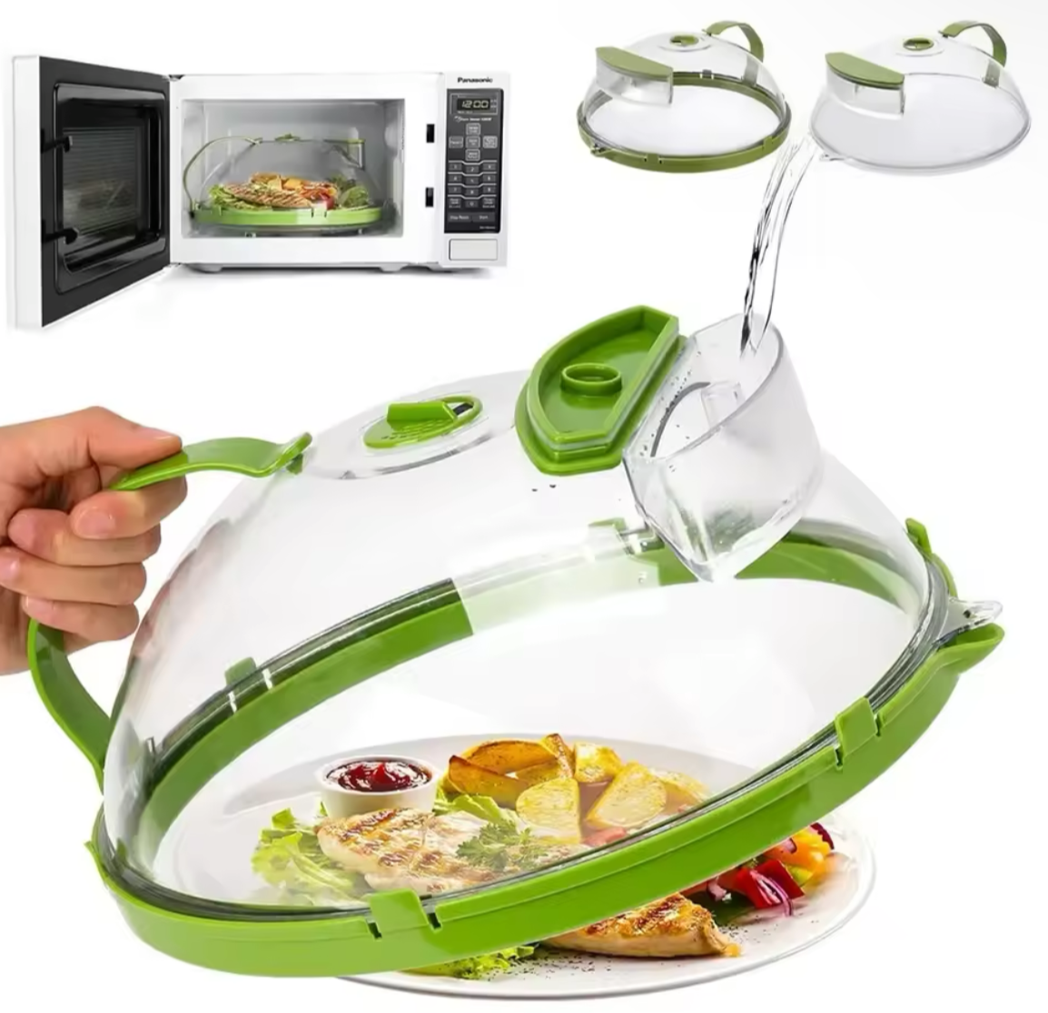 Food Heating Cover Microwave Splash Proof Cover Food Preservation Cover Oil Proof Cover Kitchen Accessories Fly food cover