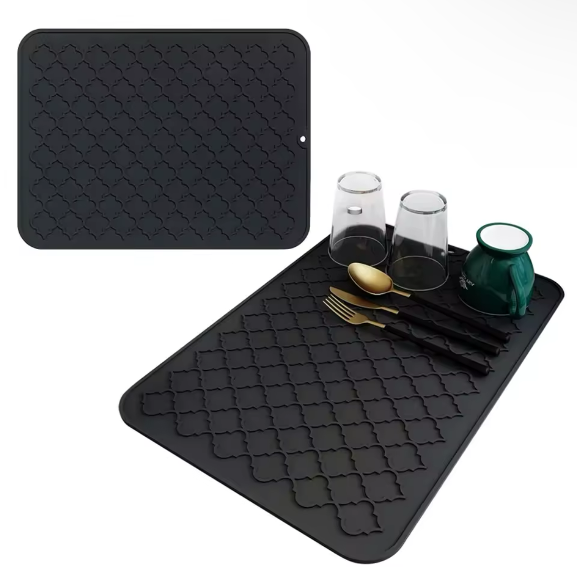 Drying Mat,Kitchen Mat Silicone Dish Drying Mat-Kitchen Dish Drying Pad Heat Resistant Mat-Kitchen Gadgets Kitchen Accessories K