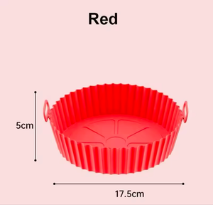 Air Fryer Silicone Liners Air Fryer Silicone Pot Reusable Silicone Air Fryer Liners Food Safe Non Stick Air-Fryer Accessories