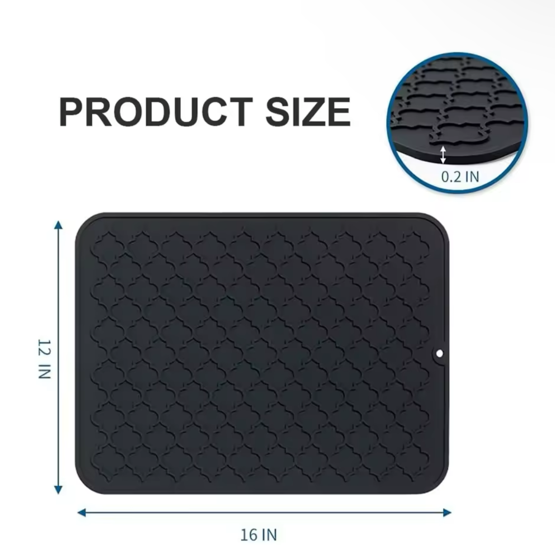 Drying Mat,Kitchen Mat Silicone Dish Drying Mat-Kitchen Dish Drying Pad Heat Resistant Mat-Kitchen Gadgets Kitchen Accessories K