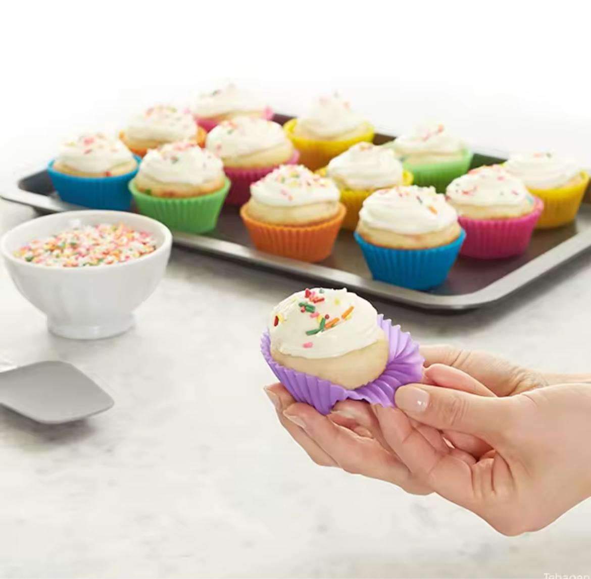 Silicone Cake Mold Round Shaped Muffin Cupcake Baking Molds Kitchen Cooking Bakeware Maker DIY Cake Decorating Tools Accessories